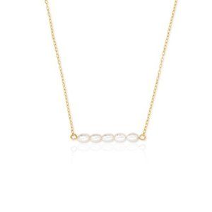 NWT Michaela Pearl Necklace // 14k Gold Vermeil